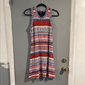 Karen Kane Red and White Sleeveless Sheath‎ Dress Size Small